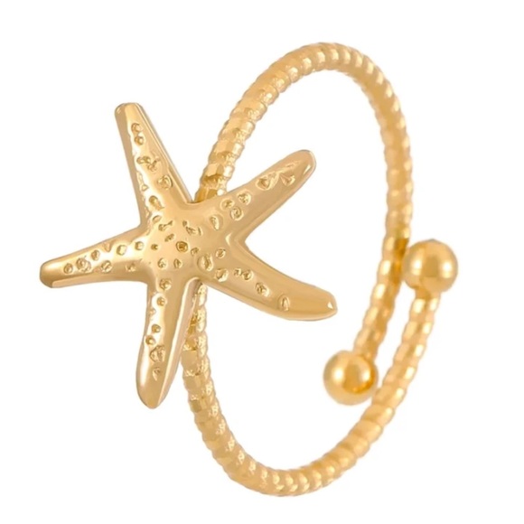 Fashion Jewelry Jewelry - Chic Gold Starfish Ring
